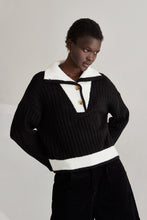 Load image into Gallery viewer, Iris Funnel Neck Contrast Sweater