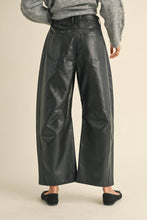Load image into Gallery viewer, Misha Vegan Leather Barrel Pant