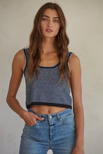 Load image into Gallery viewer, Knit Sweater Striped Round Neck Sleeveless Tank Top