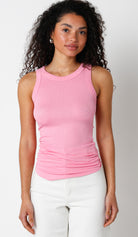 basic tank top, extra soft rib, Fine rib Slight racer back cut, summer tank top, pink tank top,