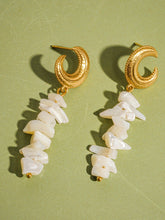 Load image into Gallery viewer, Shelby 18K Gold Non-Tarnish Resort Moon and Shell Earring