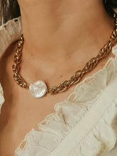 Load image into Gallery viewer, Loan 18K Non-Tarnish Bold Pearl Chain Necklace