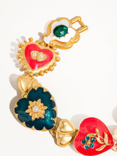 Load image into Gallery viewer, Elysian 18K Gold Boho Baroque Heart Color Bracelet