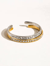 Load image into Gallery viewer, Troy 18K Gold Non-Tarnish Rhinestone Bangle