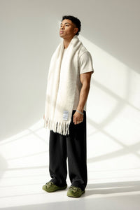 The Reykjavik Scarf with RWS wool- Natural White