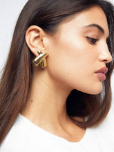 Load image into Gallery viewer, Tiphanie 18K Gold Non-Tarnish X Earring