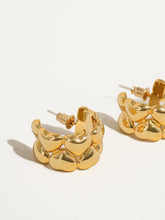 Load image into Gallery viewer, Maia 18K Gold Petite Heart C-Hoop Earring