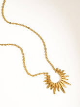 Load image into Gallery viewer, Muse Non-Tarnish Gold Sun Necklace
