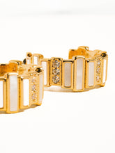 Load image into Gallery viewer, Jesse 18K Gold CZ Dressy C-Hoop Earring