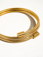 Load image into Gallery viewer, Arnell Non-Tarnish Round Snake Gold Chain Bracelet
