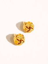 Load image into Gallery viewer, Alix 18K Gold Basket Weaved Classic Studs
