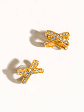 Load image into Gallery viewer, Avery 18K Gold Non-Tarnish X CZ Ear Cuff