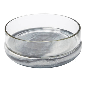Grey Marble and Glass Bowl