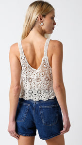 Rosette Crochet Top