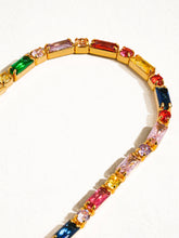 Load image into Gallery viewer, Shiloh 18K Gold Multicolor CZ Chain Bracelet