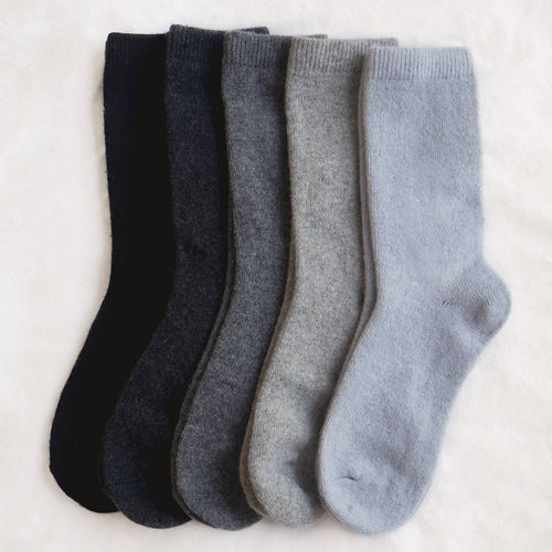 Cashmere Wool Socks - Black