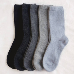 Cashmere Wool Socks - Charcoal Gray