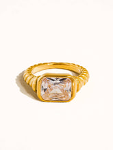 Load image into Gallery viewer, Laverne 18K Gold Non-Tarnish CZ Cocktail Ring