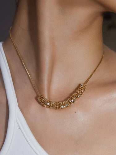 Bethany 18K Gold Dressy Rhinestone Chain Necklace
