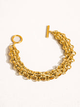 Load image into Gallery viewer, Donni 18K Gold Non-Tarnish Bold Weave Bracelet