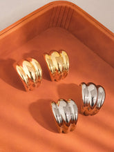 Load image into Gallery viewer, Colton 18K Gold Non-Tarnish Layered Spiral Earring: Silver