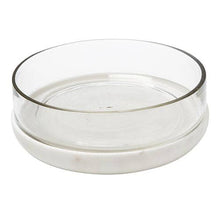 Load image into Gallery viewer, White Marble and Glass Bowl