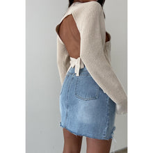 Load image into Gallery viewer, Open Back Knit Sweater- Oat