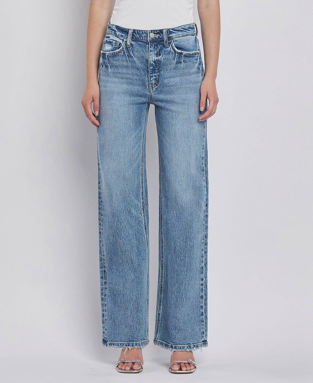 90'S High Rise Wide Jean