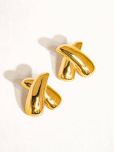 Load image into Gallery viewer, Tiphanie 18K Gold Non-Tarnish X Earring