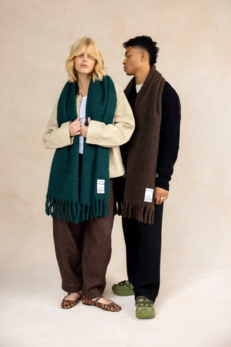 The Reykjavik Scarf with RWS Wool - Dark Forest