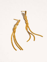 Load image into Gallery viewer, Zed 18K Gold Non-Tarnish Braided Tassel Earring