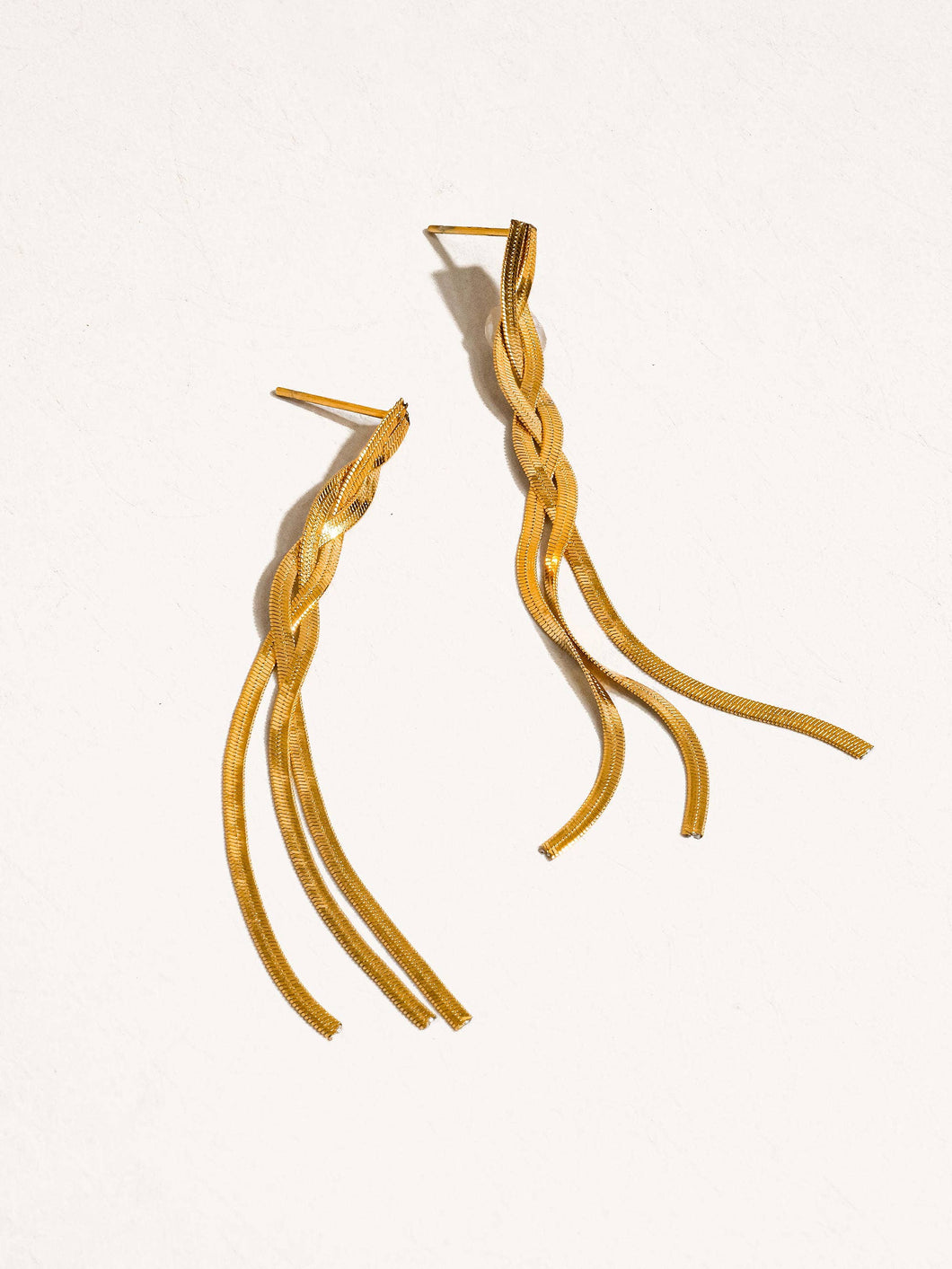 Zed 18K Gold Non-Tarnish Braided Tassel Earring