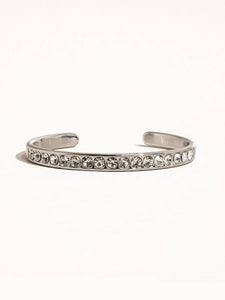 Troy 18K Gold Non-Tarnish Rhinestone Bangle