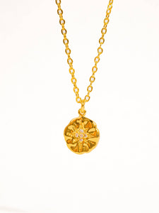 Astre 18K Gold CZ Star Necklace