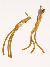 Load image into Gallery viewer, Zed 18K Gold Non-Tarnish Braided Tassel Earring