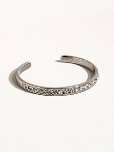 Troy 18K Gold Non-Tarnish Rhinestone Bangle