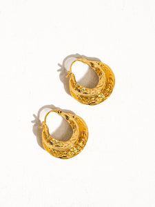 Winfred 18K Gold Swirl Hoop Earring