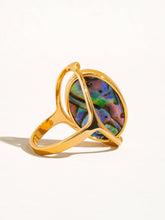 Load image into Gallery viewer, Violette 18K Gold Double-Sided Shell Ring