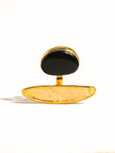 Load image into Gallery viewer, Christophe 18K Gold Vintage Black Agate Stone Ring