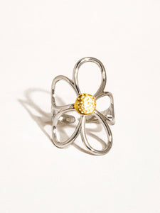 Isolde 18K Non-Tarnish Large Floral Ring