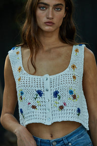 Flower Crochet Top