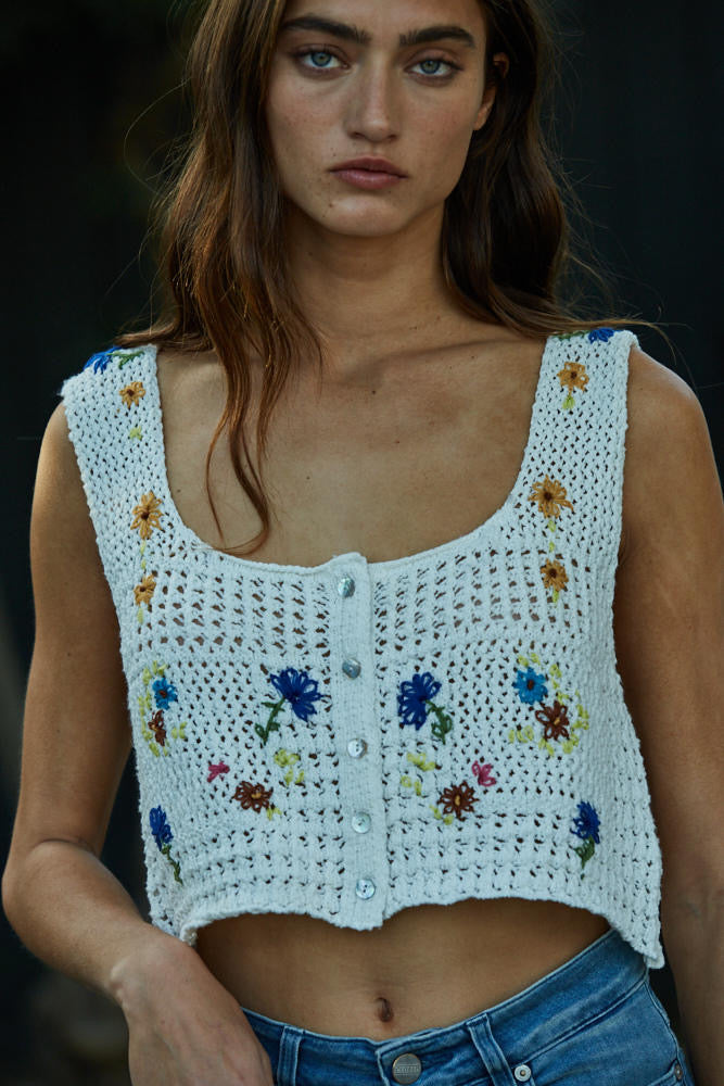 Flower Crochet Top