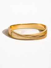 Load image into Gallery viewer, Yuna 18K Gold Non-Tarnish Chain Bangle Bracelet