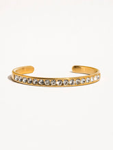 Load image into Gallery viewer, Troy 18K Gold Non-Tarnish Rhinestone Bangle