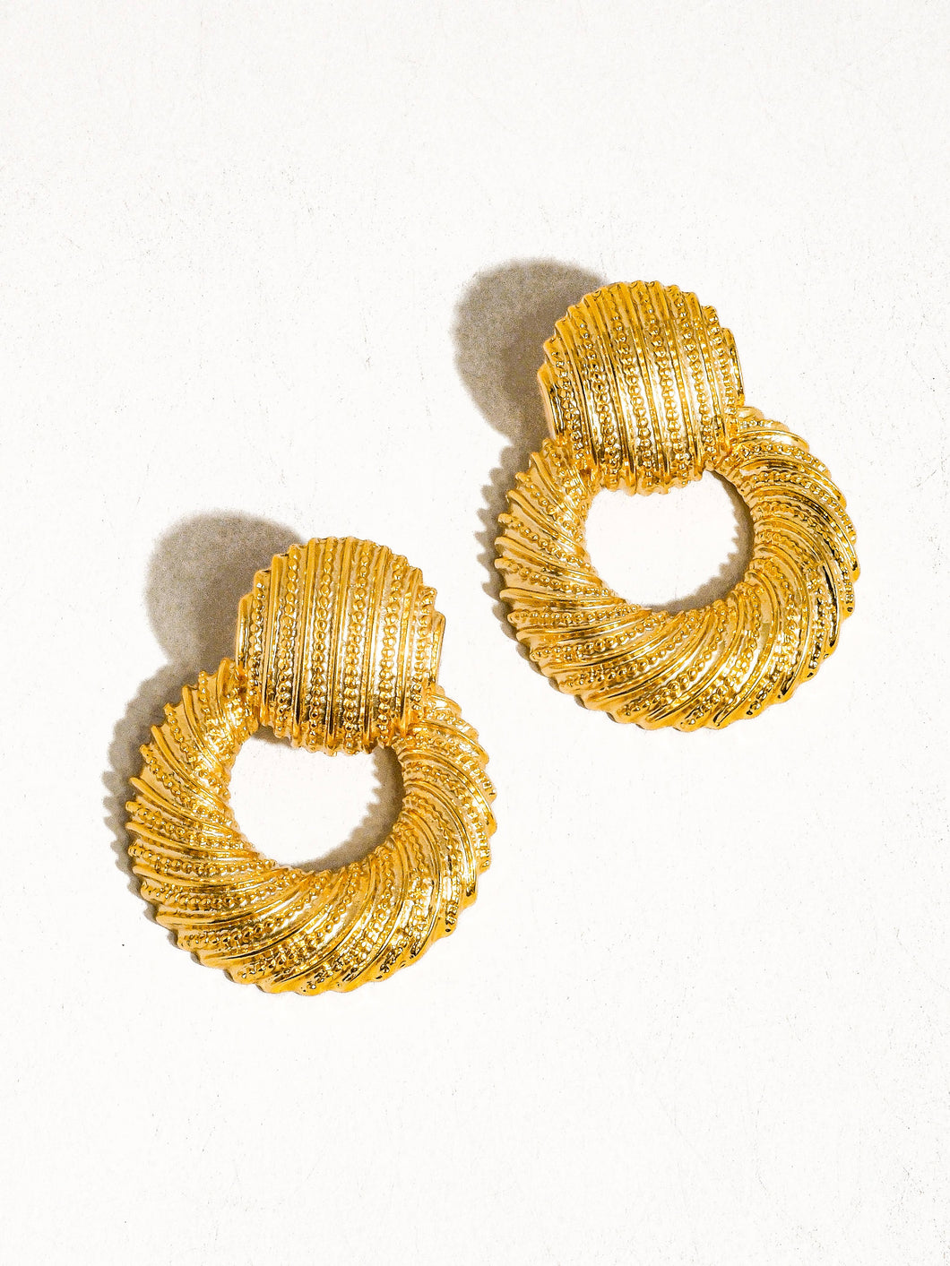 Loretta 18K Gold Classic Round Hoop Earring