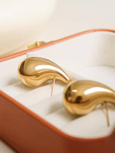 Load image into Gallery viewer, Colette 18K Gold Non-Tarnish Large Huggie Droplet Earring