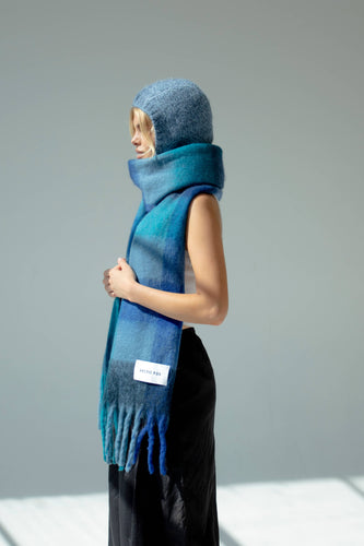 The Reykjavik Scarf -Blue Check