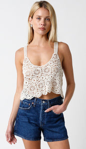 Rosette Crochet Top