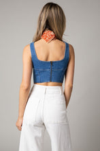 Load image into Gallery viewer, Corset Denim Top