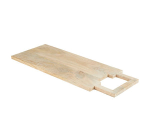 Charcuterie Board with Square Handle - Light Wash